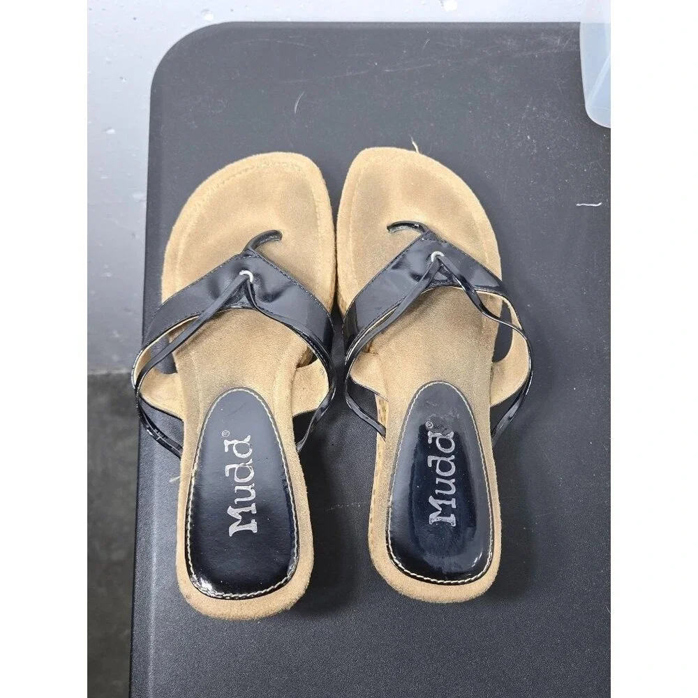Mudd Womens Patent Juicy Chunky Sandals 10M Platform Chunky Y2K 2000s‎